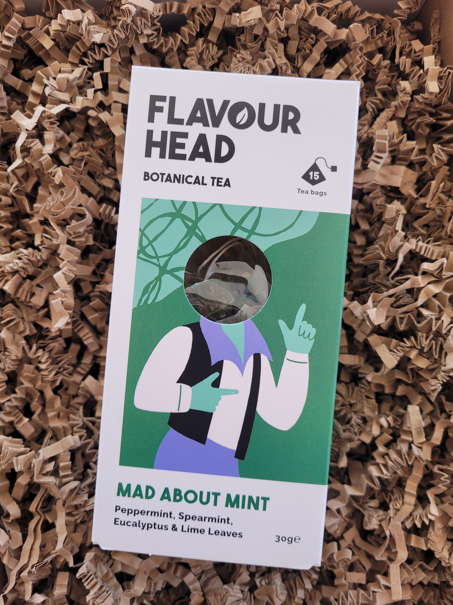 Flavourhead Tea Mad About Mint 15 Tea Bags - Flavourhead Botanical Tea - Boxlocal