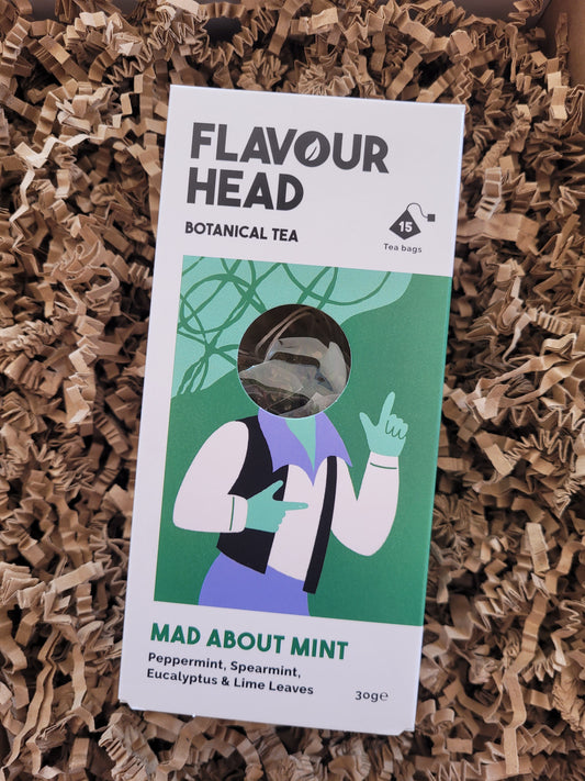 Flavourhead Tea Mad About Mint 15 Tea Bags - Flavourhead Botanical Tea - Boxlocal