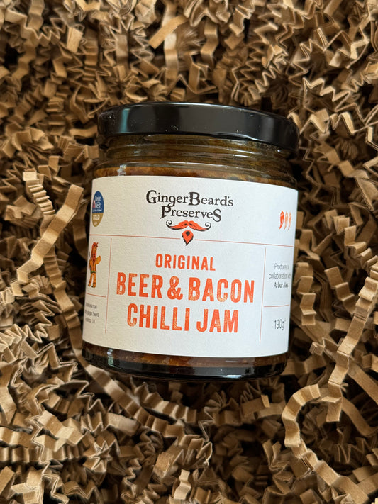 GingerBeard's Preserves Beer, Bacon and Chilli Jam 190g - Gingerbeard's Preserves - Boxlocal