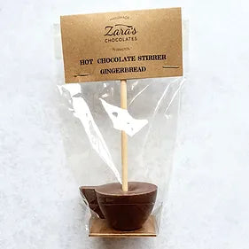 Zara's Chocolates Gingerbread Hot Chocolate Stirrer - Zara's Chocolates - Boxlocal