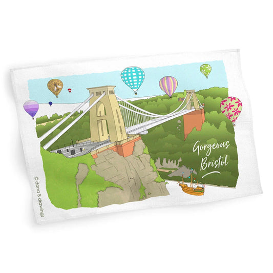 Dona B Drawings Gorgeous Bristol Tea Towel
