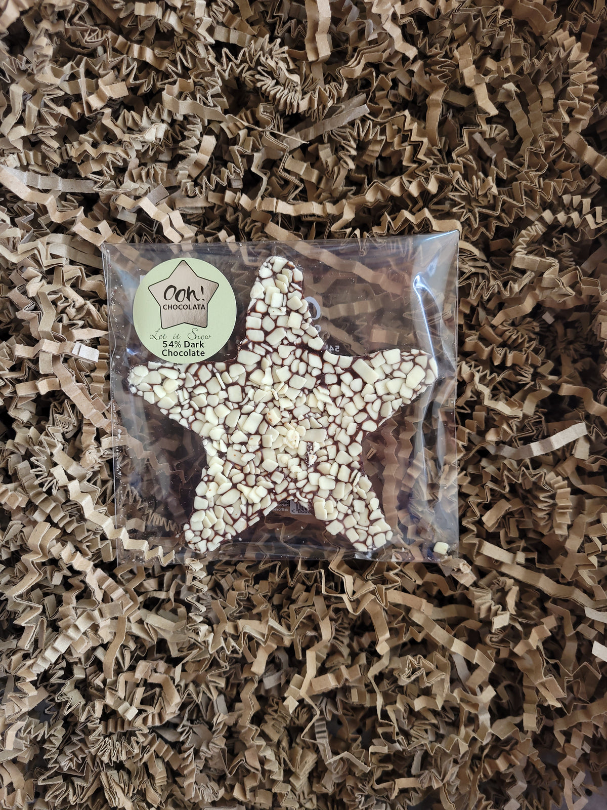 Ooh! Chocolata 'Let it Snow' Dark and white Chocolate Star 46g - Ooh Chocolata - Boxlocal