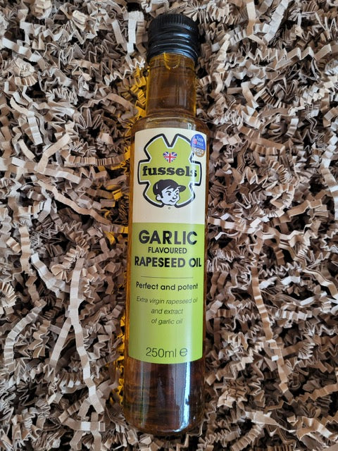 Fussels Garlic Flavoured Rapeseed Oil 250ml - Fussels Fine Foods - Boxlocal