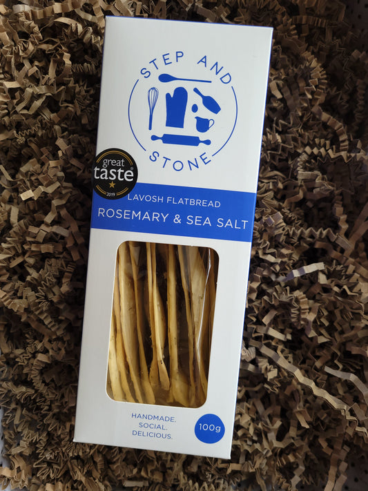 Step and Stone Lavosh Flatbread Rosemary and Sea Salt 100g - Step and Stone - Boxlocal