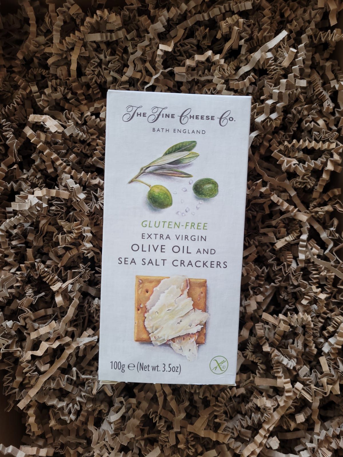 The Fine Cheese Co. Gluten-Free Extra Virgin Olive Oil and Sea Salt Crackers 110g - The Fine Cheese Co. - Boxlocal