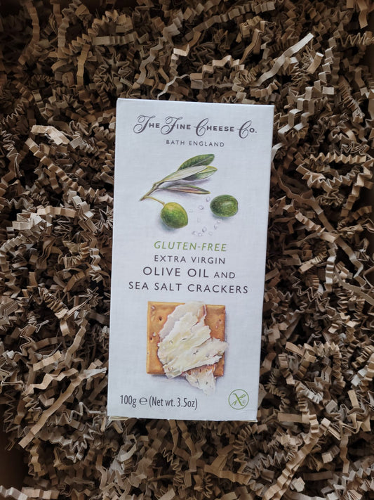 The Fine Cheese Co. Gluten-Free Extra Virgin Olive Oil and Sea Salt Crackers 110g - The Fine Cheese Co. - Boxlocal