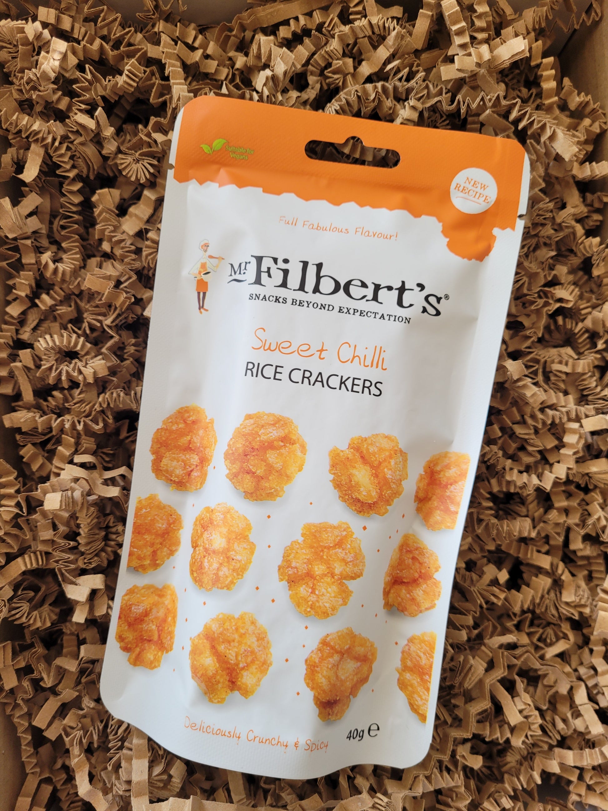 Mr Filbert's Sweet Chilli Rice Crackers 40g - Mr Filberts - Boxlocal