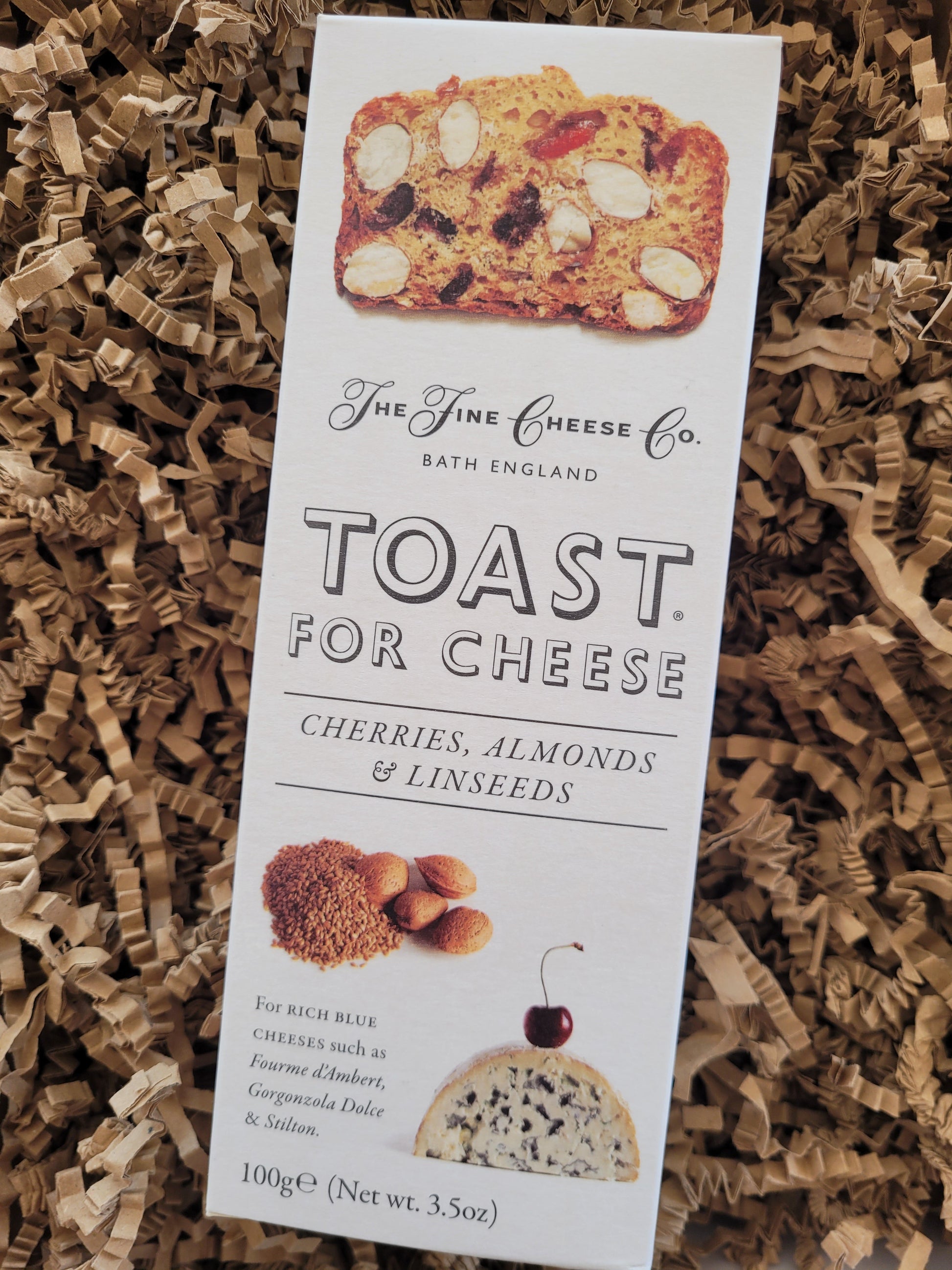 The Fine Cheese Co. Toast for Cheese with Cherries, Almonds and Linseeds 100g - The Fine Cheese Co. - Boxlocal