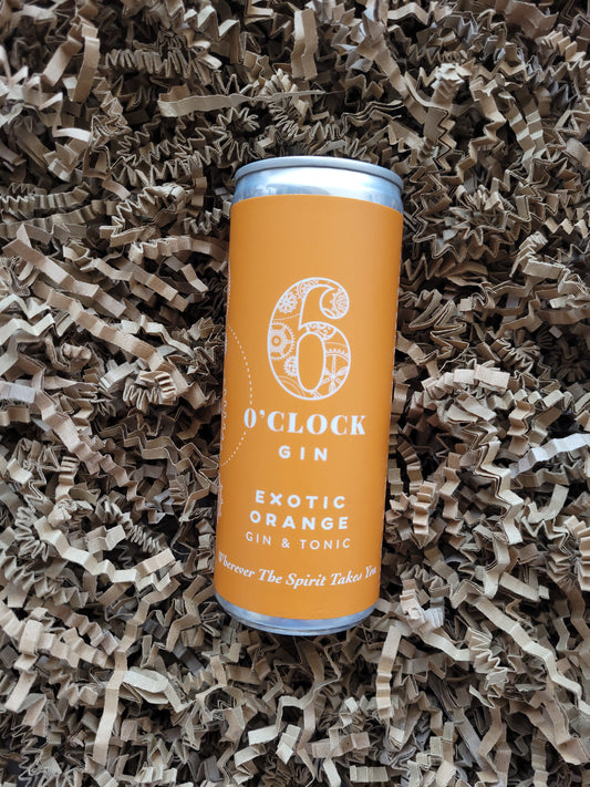 6 O'clock Gin Exotic Orange Gin in a can 250ml