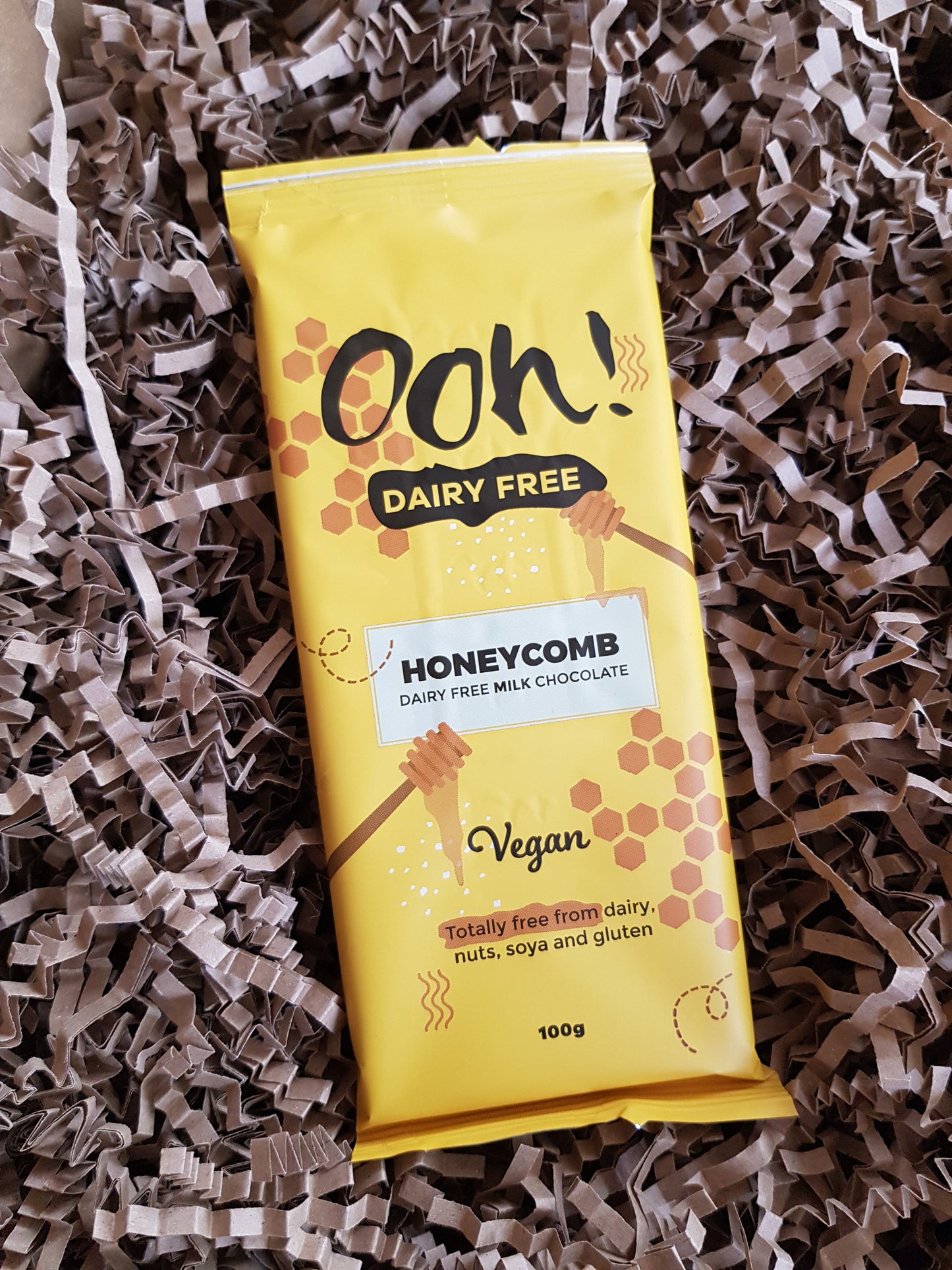 Ooh! Chocolata Vegan Honeycomb Chocolate Bar 100g