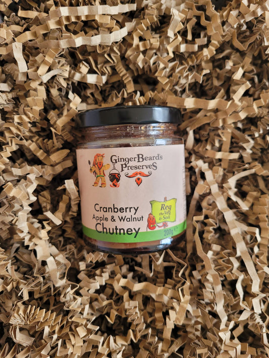 GingerBeard's Preserves - Cranberry, Apple & Walnut Chutney 200g